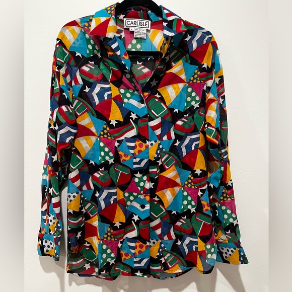 Vintage Funky Patterned Blouse Carlisle - Picture 1 of 3